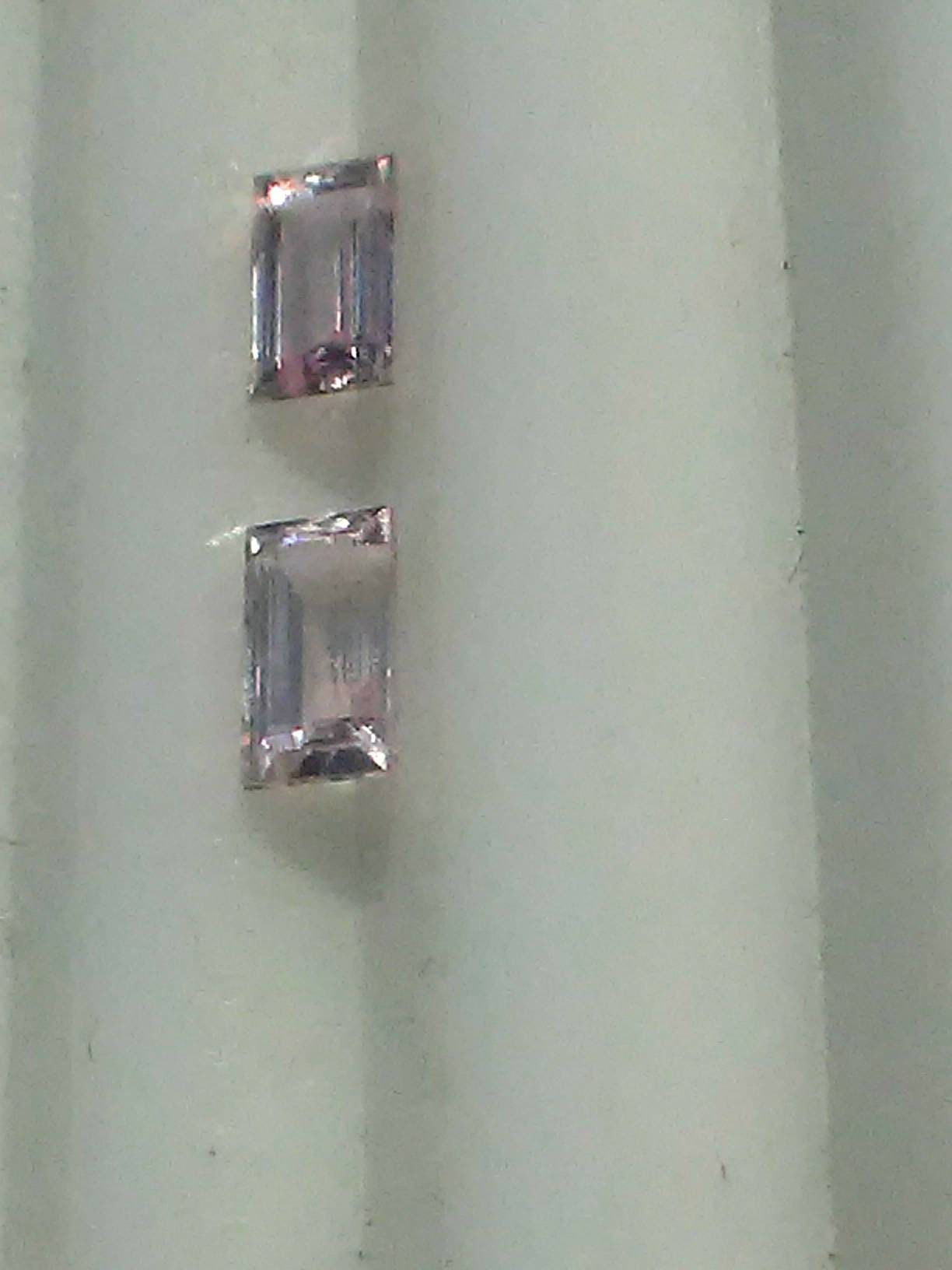 Pale Pink Baguette Sapphire Pair Natural Gemstone Blush 5 x 3mm - Gems by Gigi