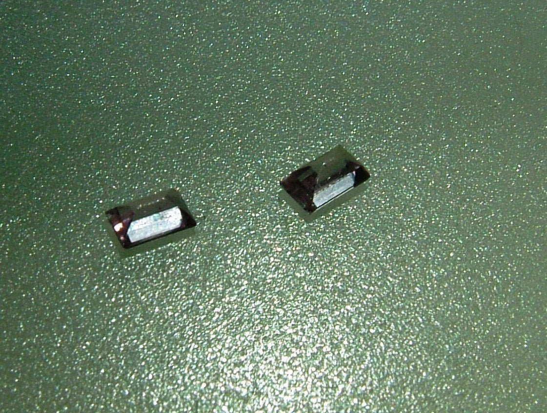 Pale Pink Baguette Sapphire Pair Natural Gemstone Blush 5 x 3mm - Gems by Gigi