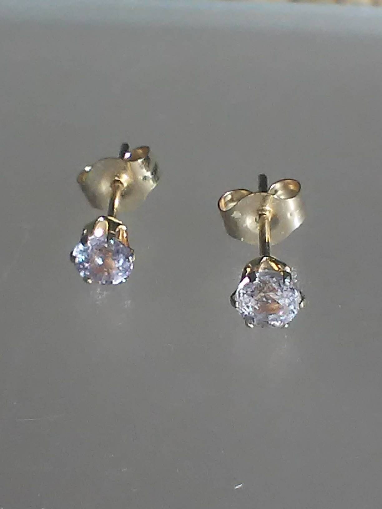 Pale Pink Sapphire Stud Earrings 14kt - Gems by Gigi