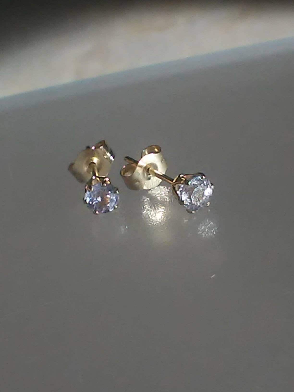 Pale Pink Sapphire Stud Earrings 14kt - Gems by Gigi