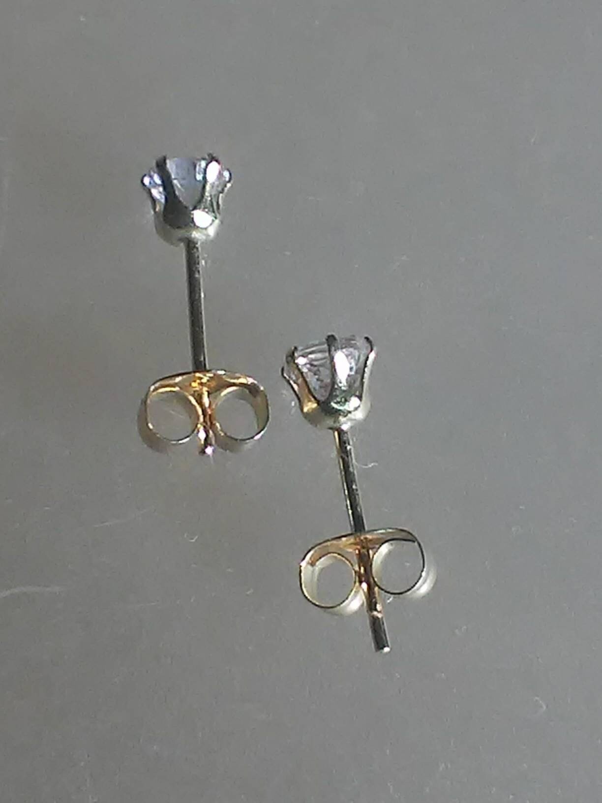 Pale Pink Sapphire Stud Earrings 14kt - Gems by Gigi