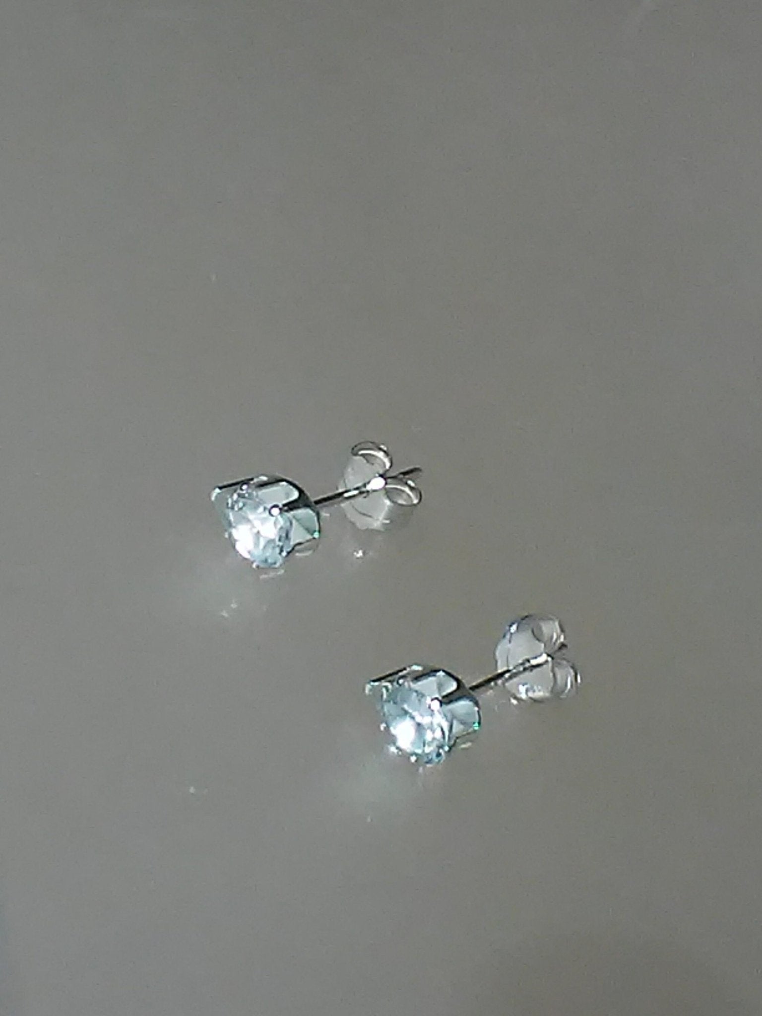 Pear Aquamarine Stud Earrings - Gems by Gigi