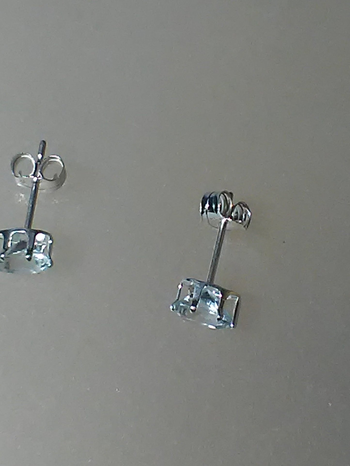 Pear Aquamarine Stud Earrings - Gems by Gigi