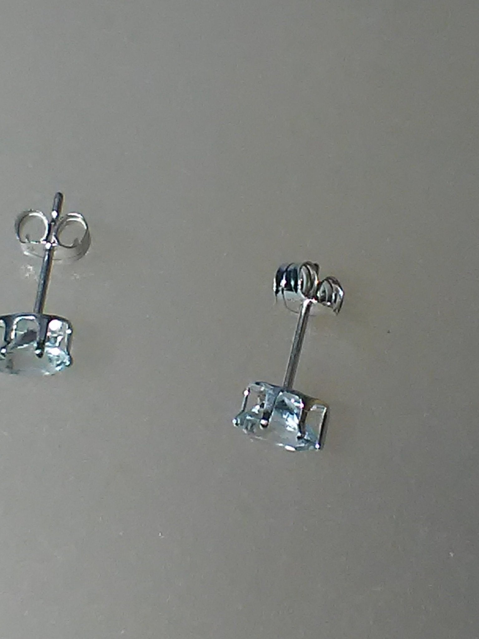 Pear Aquamarine Stud Earrings - Gems by Gigi