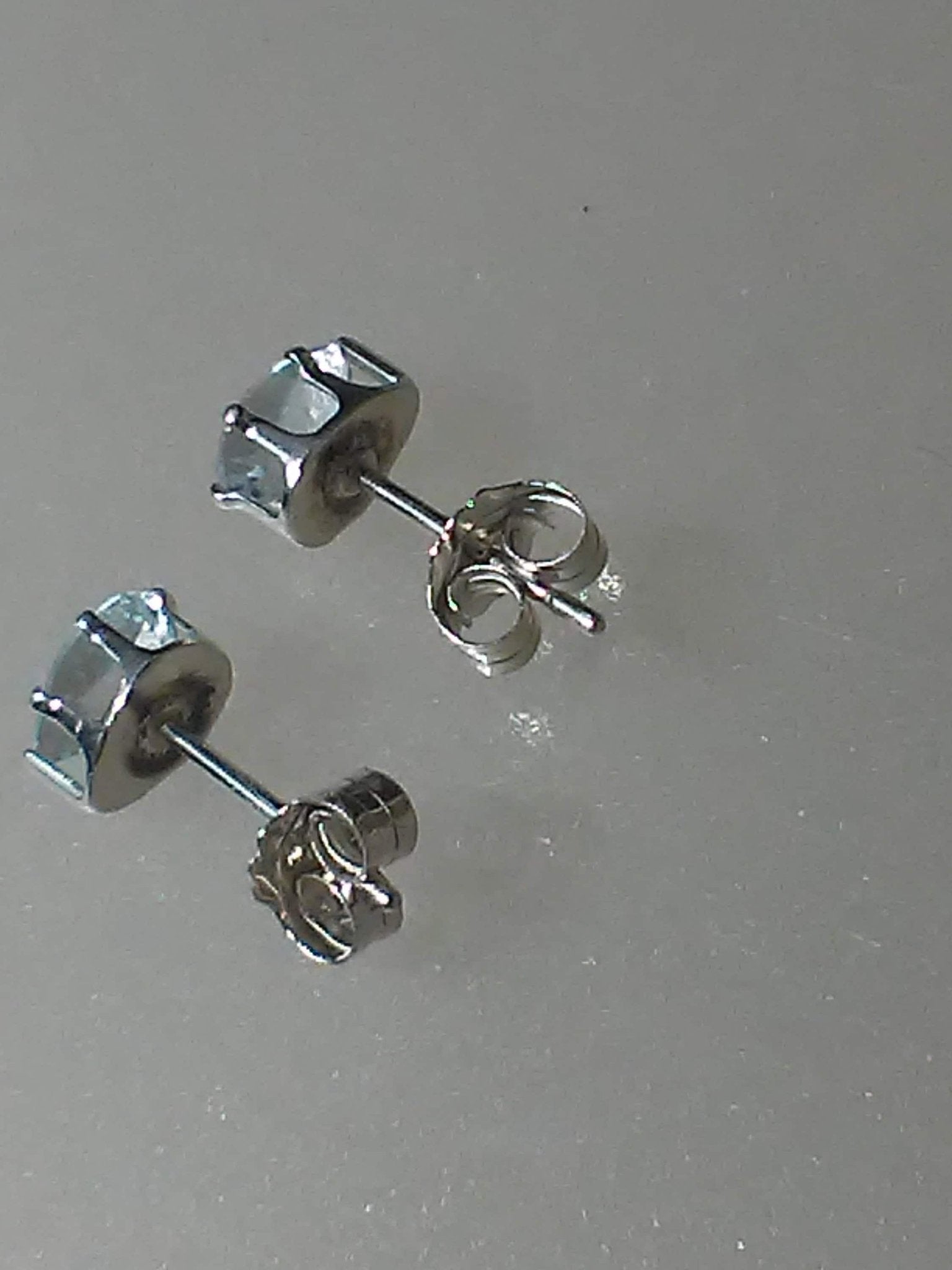 Pear Aquamarine Stud Earrings - Gems by Gigi