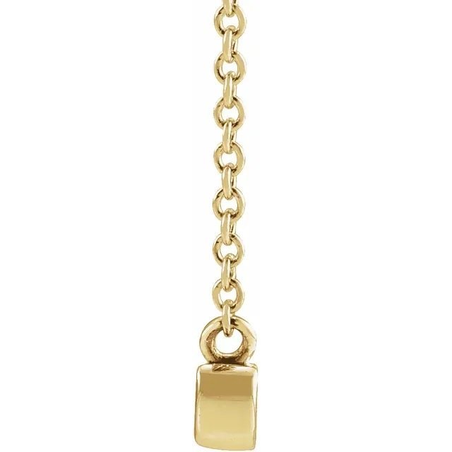 Petite Mama Script Necklace Yellow Gold 14kt - Gems by Gigi