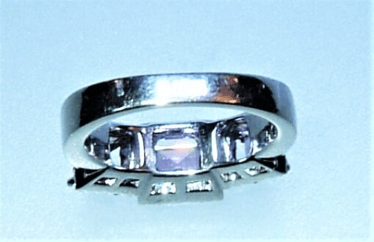 Pink Sapphire Diamond Halo Engagement Ring White Gold 14kt - Gems by Gigi