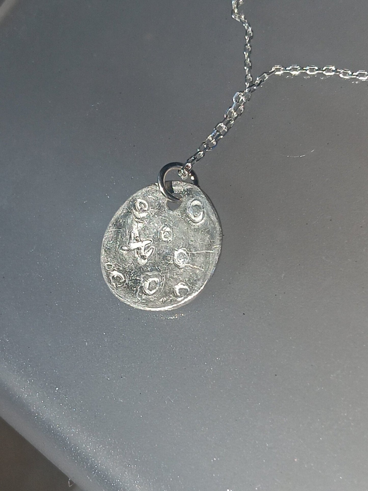 Pink Sapphire Flower Pendant Fine Silver with Sterling Silver Chain - Gems by Gigi
