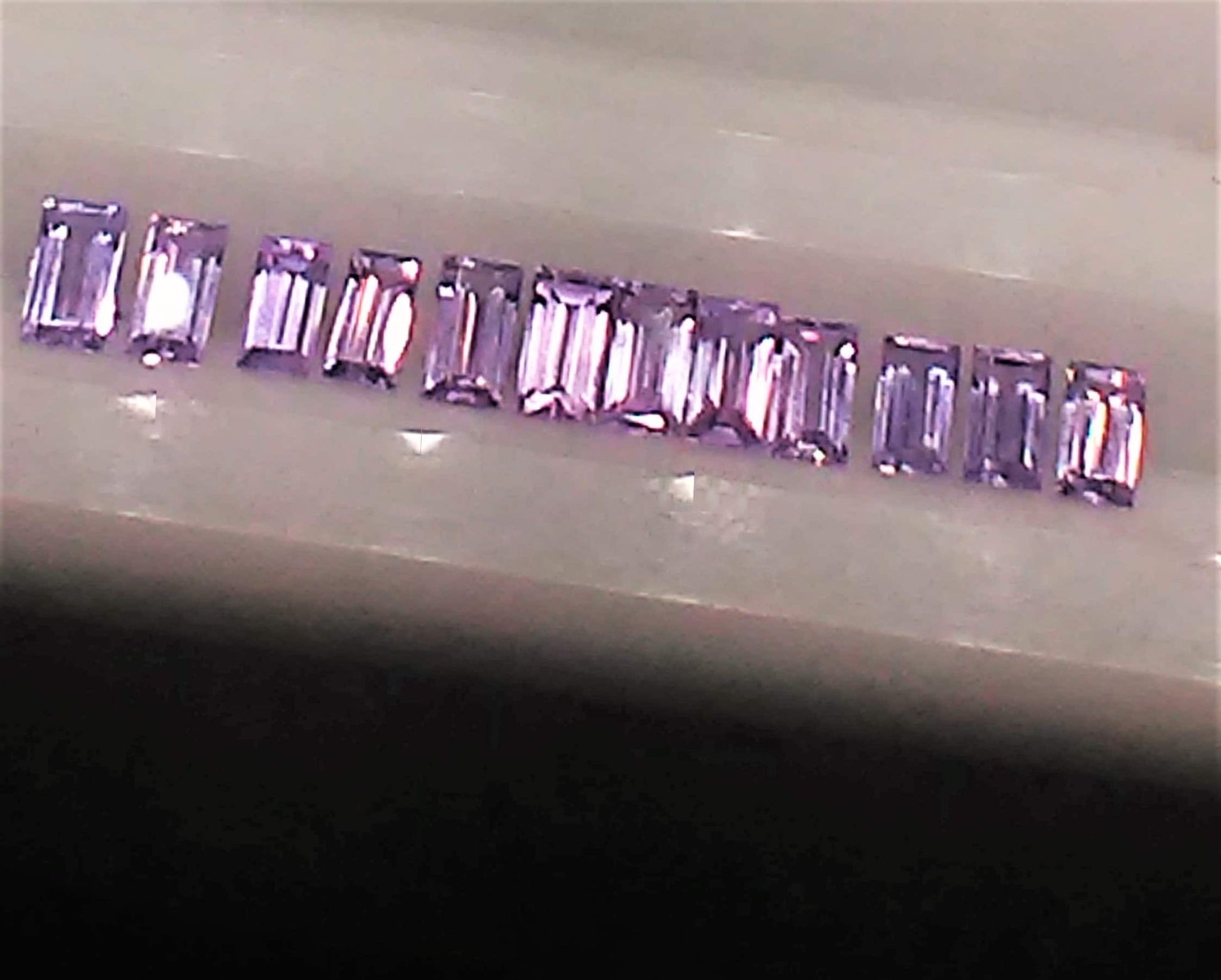 Pink Sapphire Loose Gemstone Supply Baguette 3.9 x 2mm 1.73ct 12 Gem Lot - Gems by Gigi