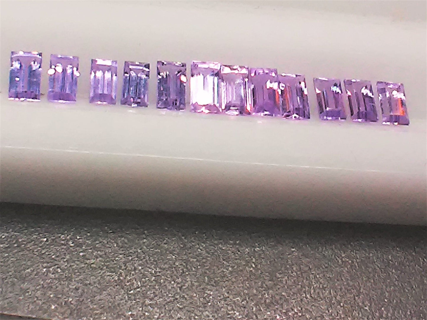 Pink Sapphire Loose Gemstone Supply Baguette 3.9 x 2mm 1.73ct 12 Gem Lot - Gems by Gigi