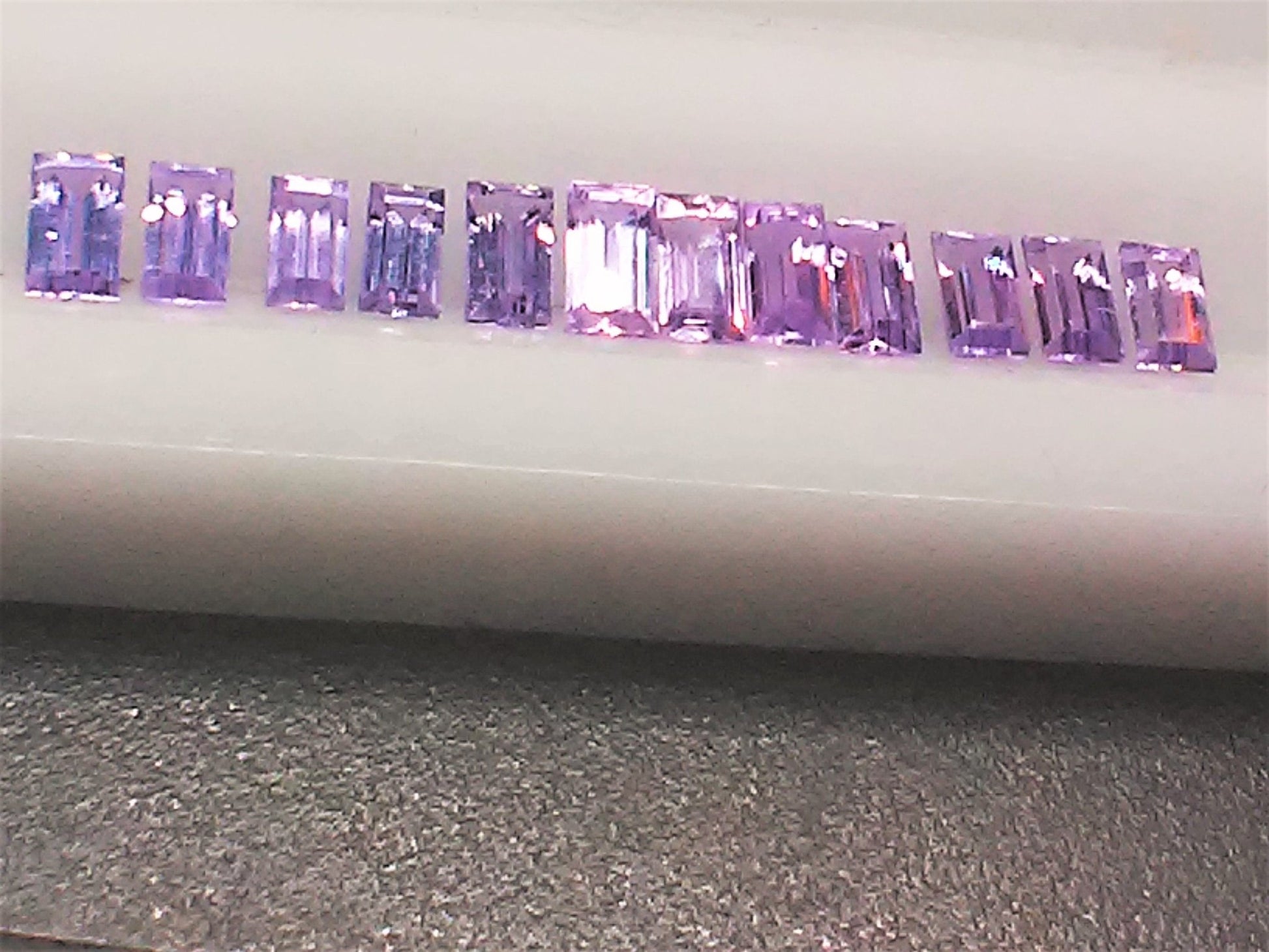 Pink Sapphire Loose Gemstone Supply Baguette 3.9 x 2mm 1.73ct 12 Gem Lot - Gems by Gigi