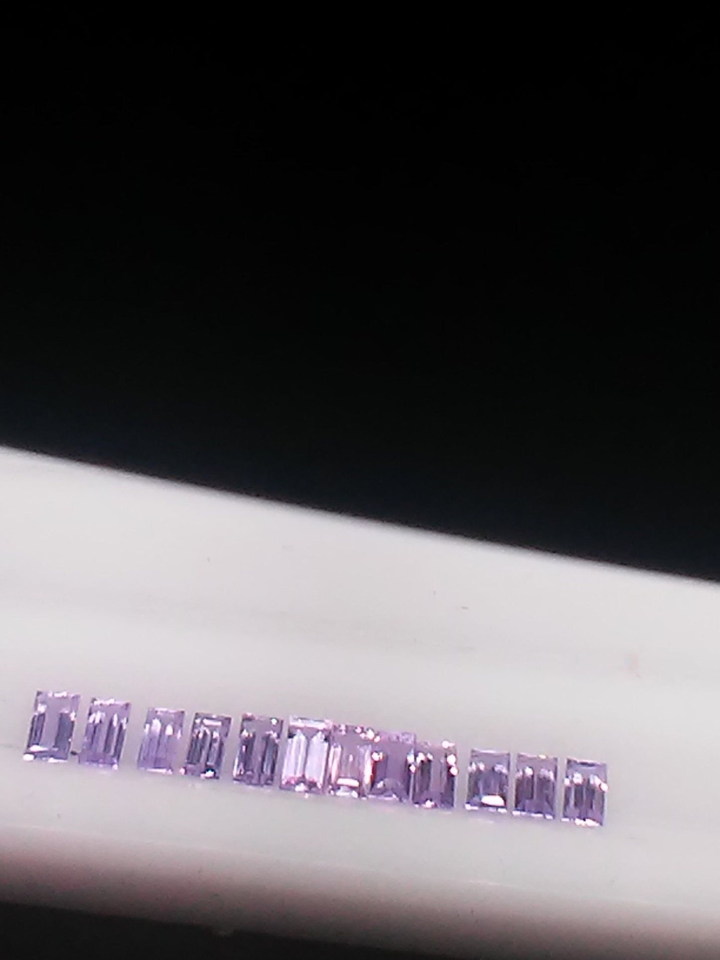 Pink Sapphire Loose Gemstone Supply Baguette 3.9 x 2mm 1.73ct 12 Gem Lot - Gems by Gigi