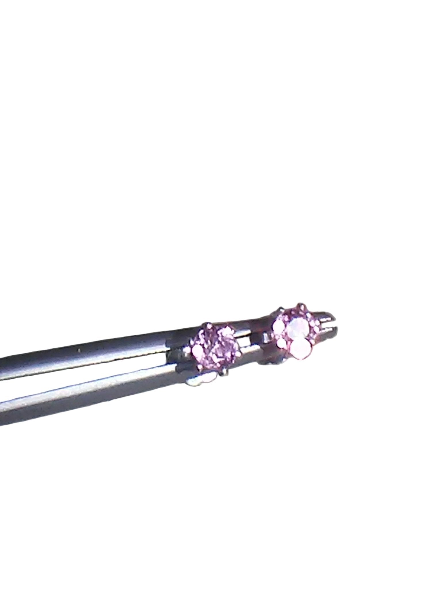 Pink Sapphire Stud Earrings Sterling Silver - Gems by Gigi
