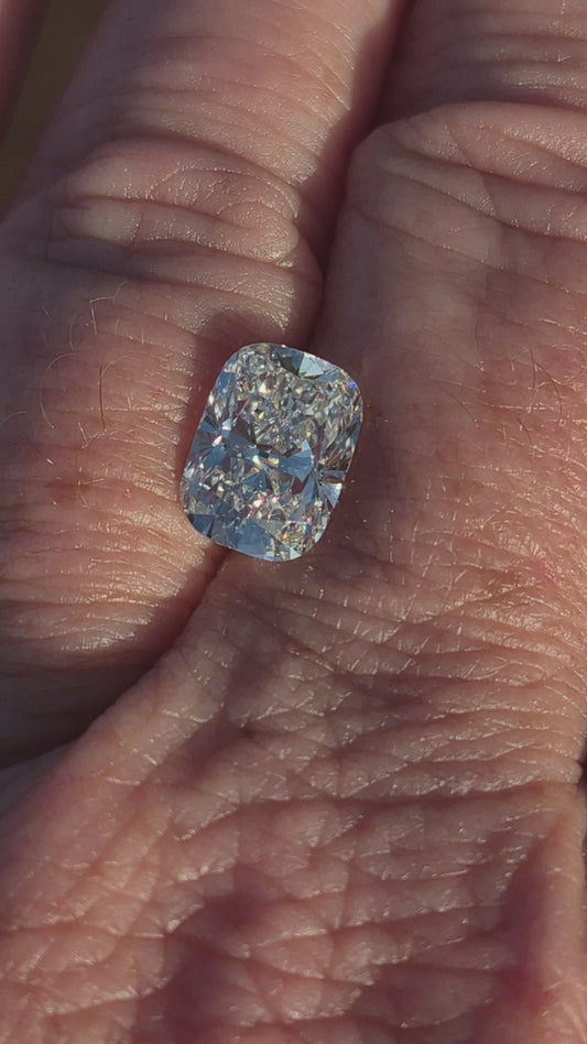3.03ct Cushion Brilliant Lab-Grown Diamond, Traditional Cut — G/VS1