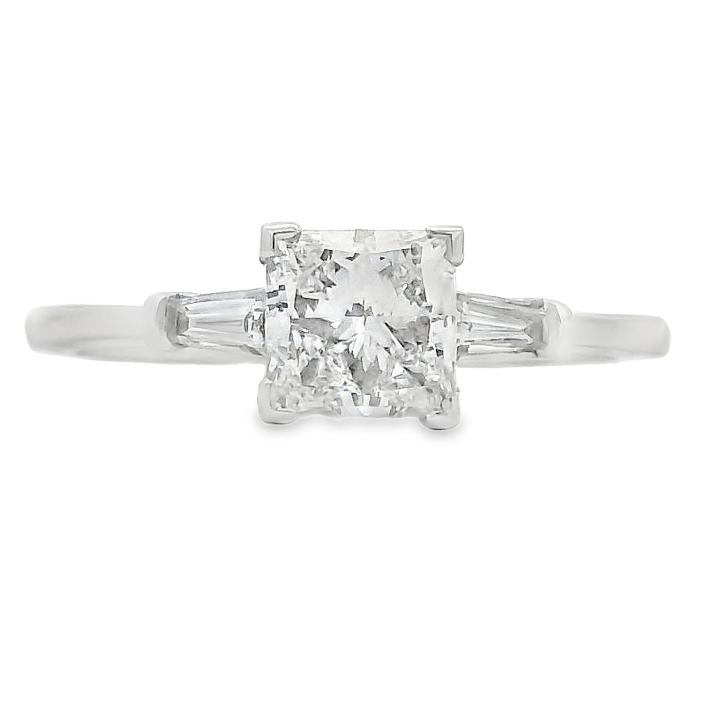 Princess Cut Lab Grown Diamond Engagement Ring White Gold 10kt - Gems by Gigi