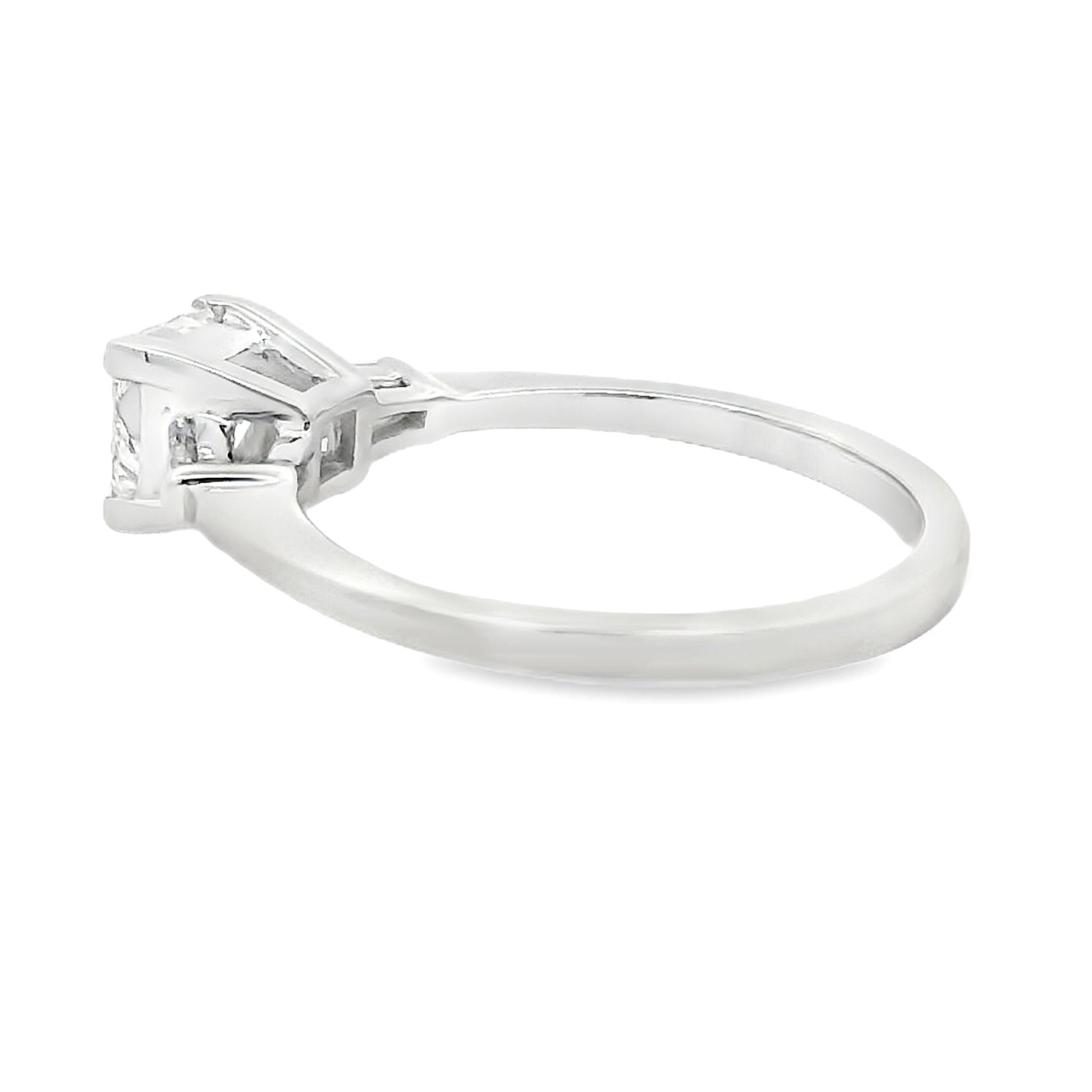 Princess Cut Lab Grown Diamond Engagement Ring White Gold 10kt - Gems by Gigi