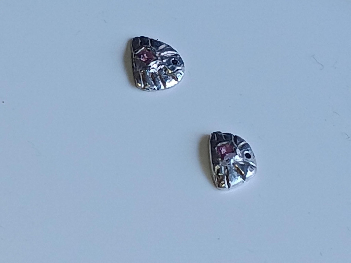 Princess Cut Lavender Sapphires Fan Shaped Earring Jackets Fine Silver - Gems by Gigi