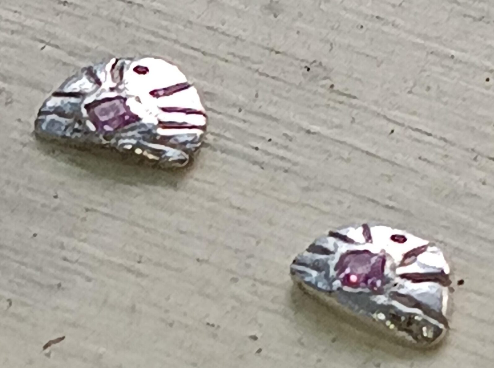Princess Cut Lavender Sapphires Fan Shaped Earring Jackets Fine Silver - Gems by Gigi
