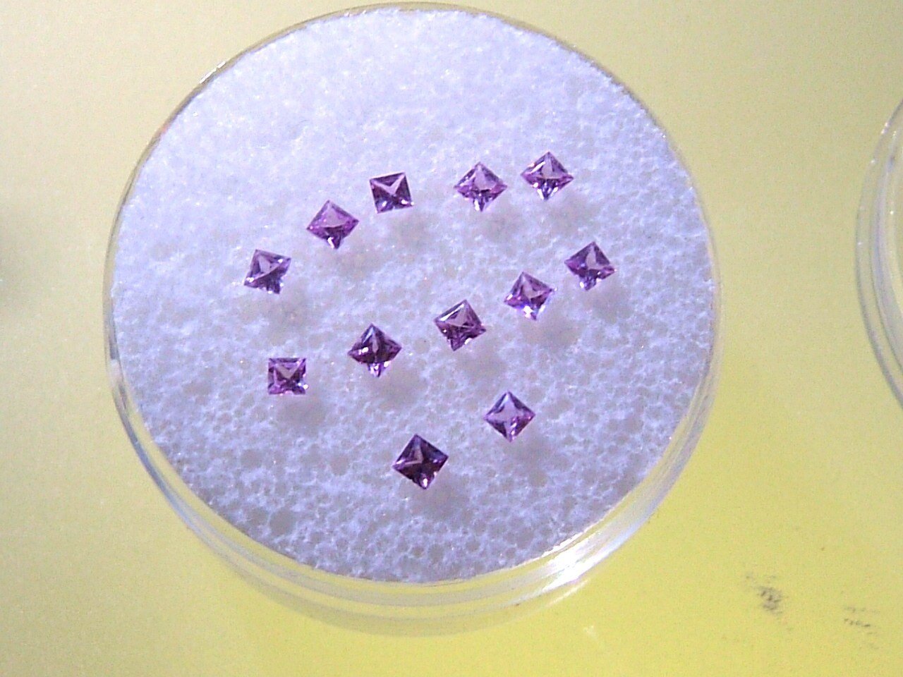 Princess Cut Pink Sapphire 2mm Loose Gem Supply 0.78cttw - Gems by Gigi