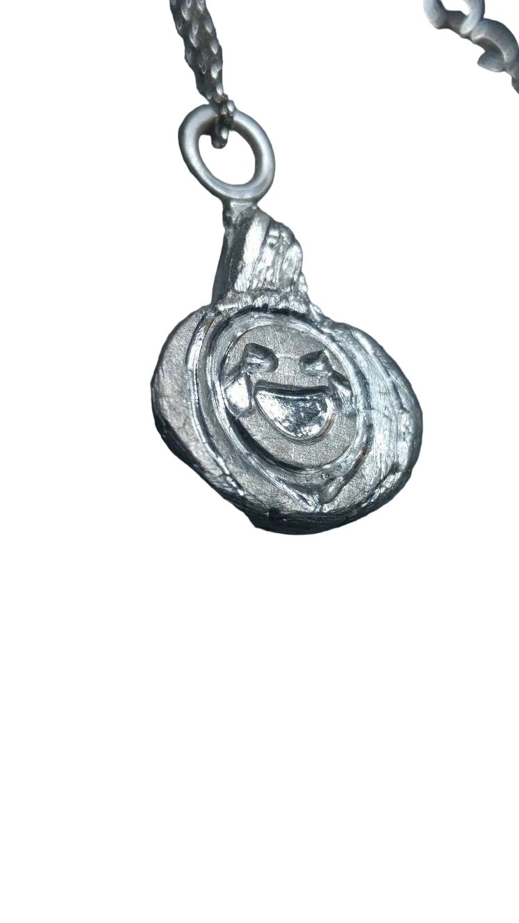 Pumpkin Halloween Charm Laughing Jack-o'-lantern Pendant Fine Silver - Gems by Gigi