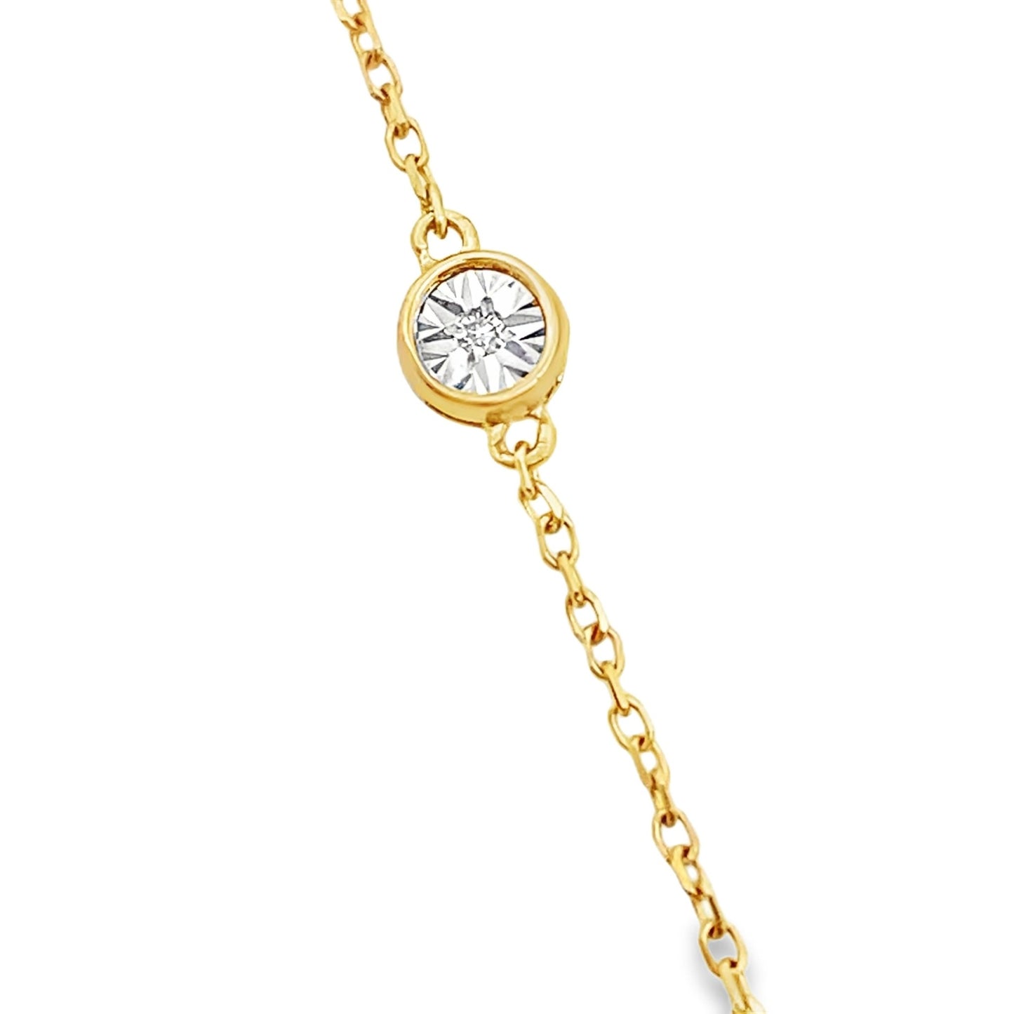 Ruby Diamond Necklace 10kt Yellow Gold 17" - Gems by Gigi