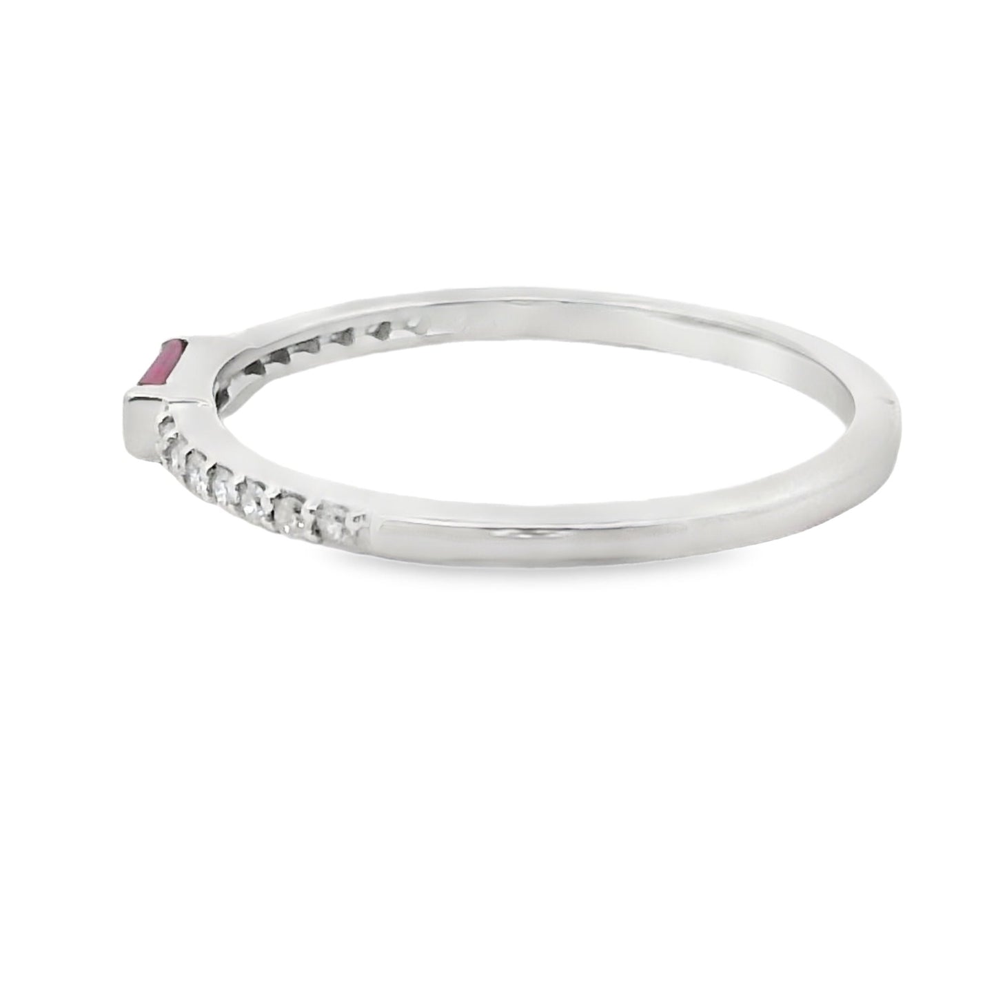 Ruby Diamond Stackable Band Ring 14kt Gold - Gems by Gigi