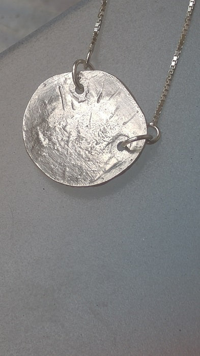 Ruby Sapphire Fireworks Medallion Necklace Silver 22kt - Gems by Gigi