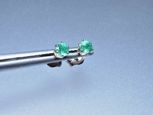 Colombian Emerald Stud Earrings 14kt