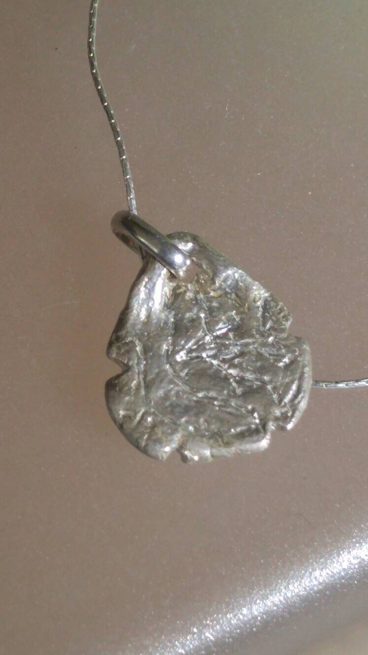 Sand Dollar Padparadscha Sapphire Pendant Fine Silver - Gems by Gigi