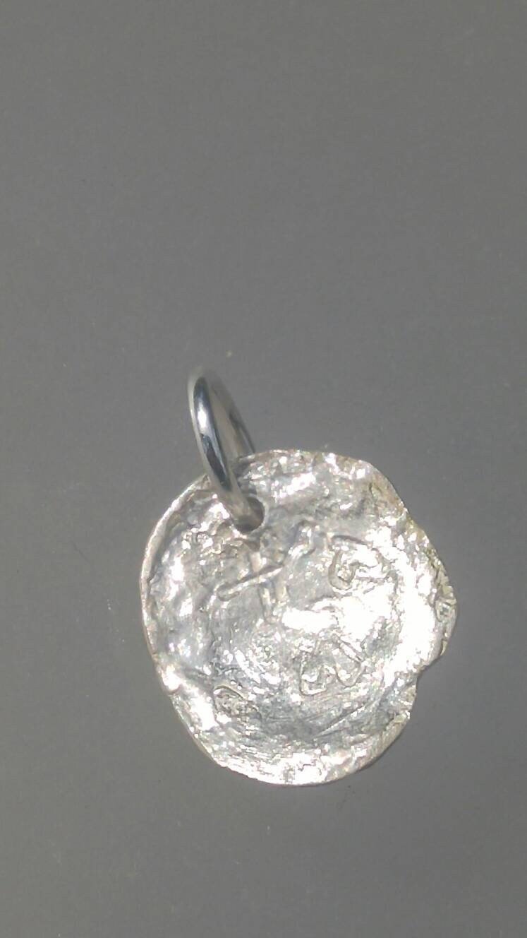 Sapphire Heart Pendant Clam Shell Animal Necklace Sterling Silver - Gems by Gigi