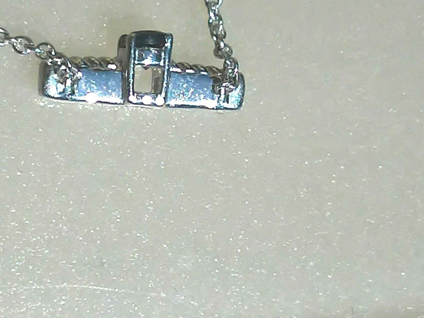 Sapphire Solitaire Festoon Necklace Sterling Silver - Gems by Gigi