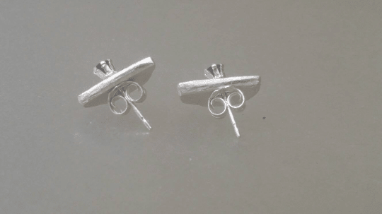 Semi Circle Sapphire Earring Jackets with Studs Fine Silver - Gems by Gigi