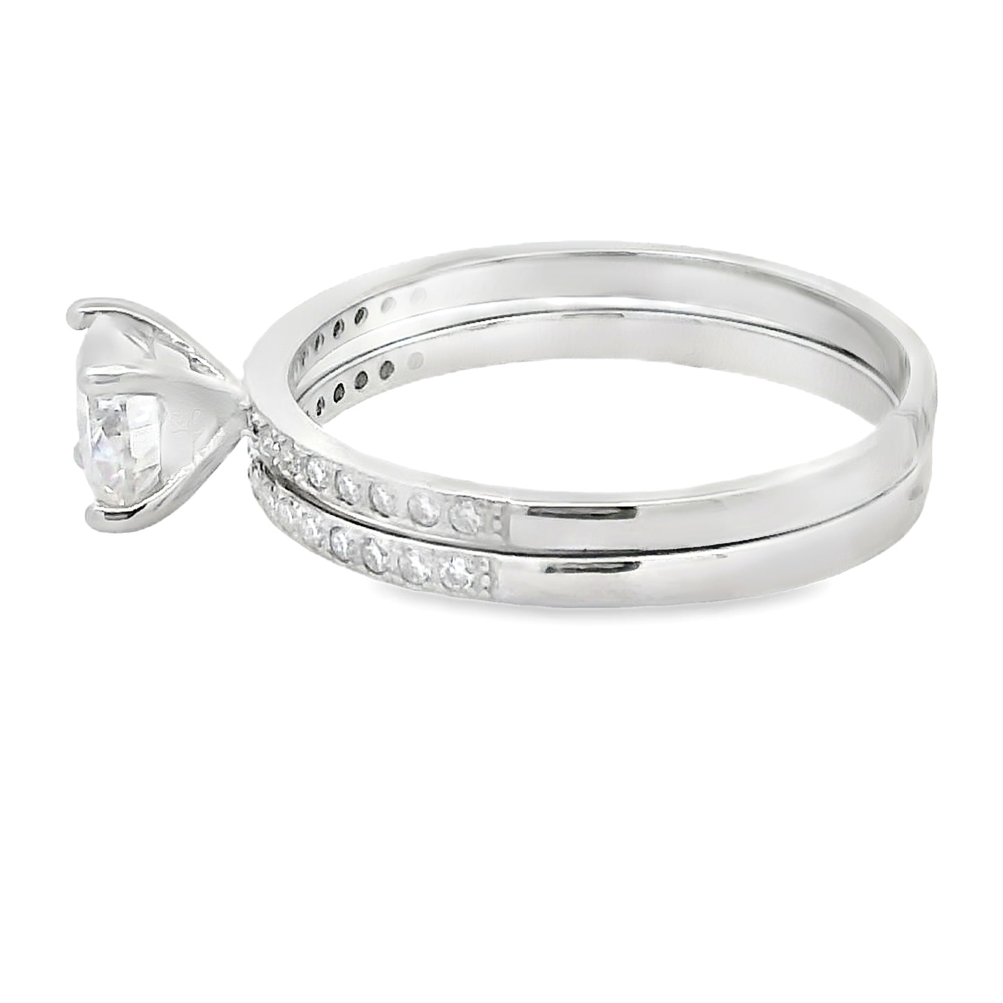 Round Moissanite Bridal set
