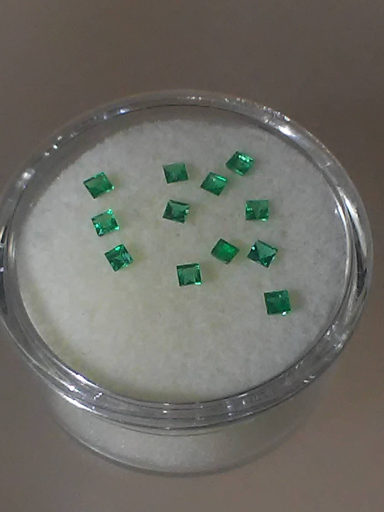 Square Colombian Emerald Gem Lot 0.40ct 1.5 - 1.8mm 12 gems - Gems by Gigi
