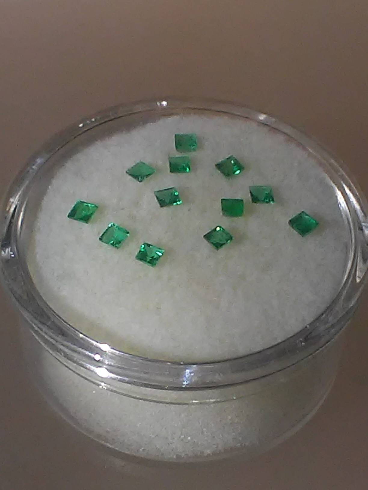 Square Colombian Emerald Gem Lot 0.40ct 1.5 - 1.8mm 12 gems - Gems by Gigi