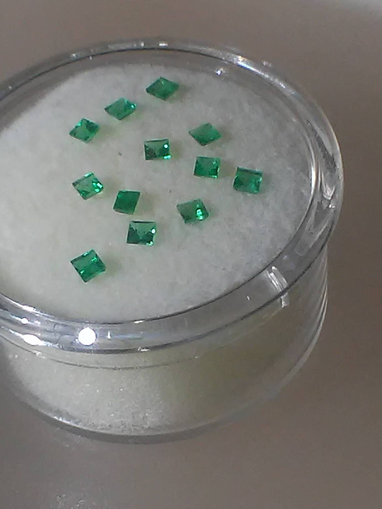 Square Colombian Emerald Gem Lot 0.40ct 1.5 - 1.8mm 12 gems - Gems by Gigi