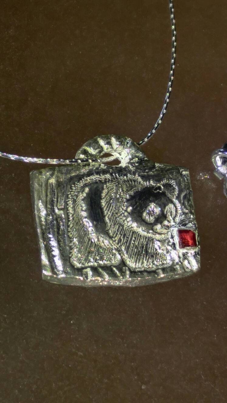 Square Ruby Panda Pendant Necklace .925 Sterling Silver 18″ Chain Gift for Her - Gems by Gigi