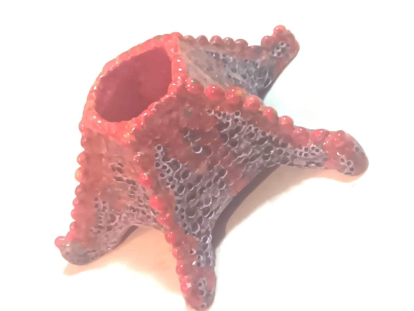 Starfish inspired Ceramic Candle Holder or Vase Purple Red - Gems by Gigi