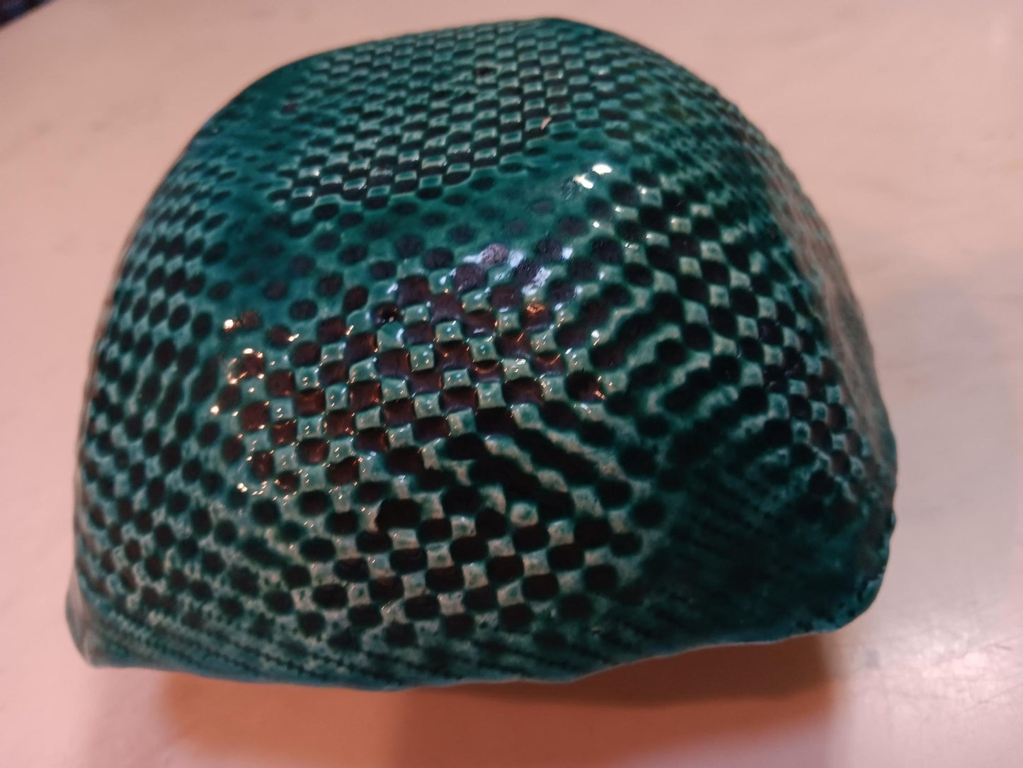 Textured Glazed Blue Square Ceramic Bowl - Gems by Gigi