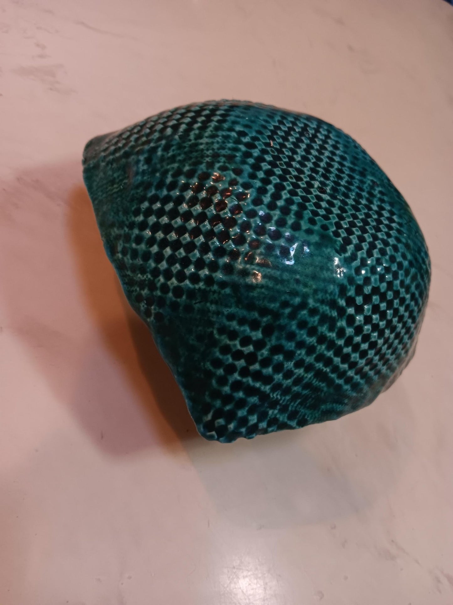 Textured Glazed Blue Square Ceramic Bowl - Gems by Gigi