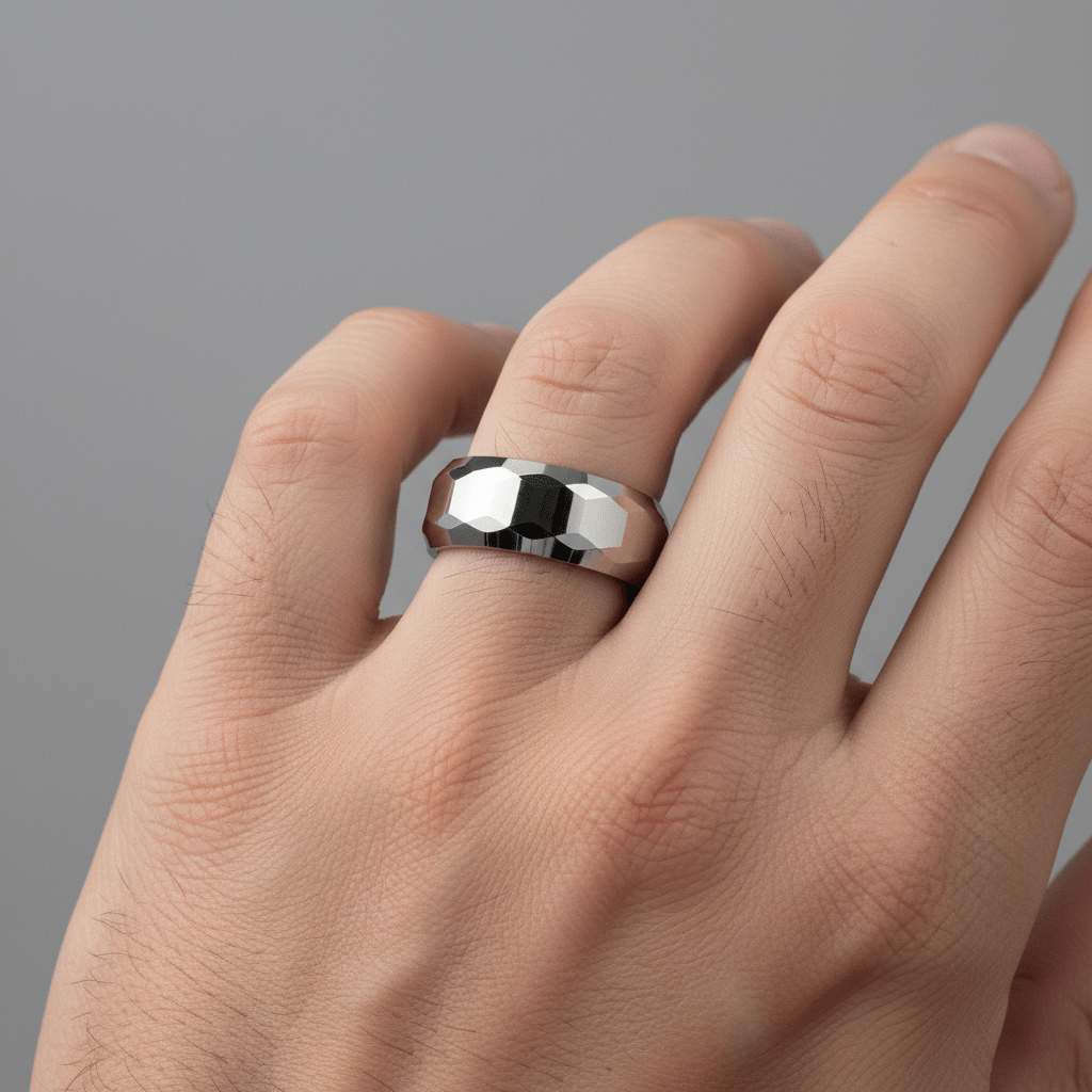 Tungsten Carbide Wedding Band Ring 8mm (Chicago) - Gems by Gigi