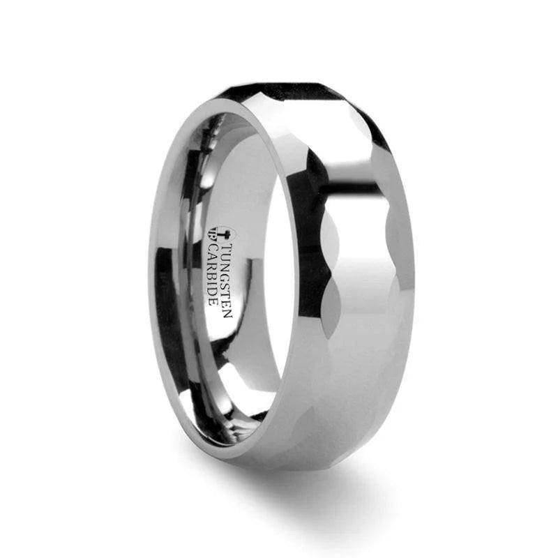 Tungsten Carbide Wedding Band Ring 8mm (Chicago) - Gems by Gigi