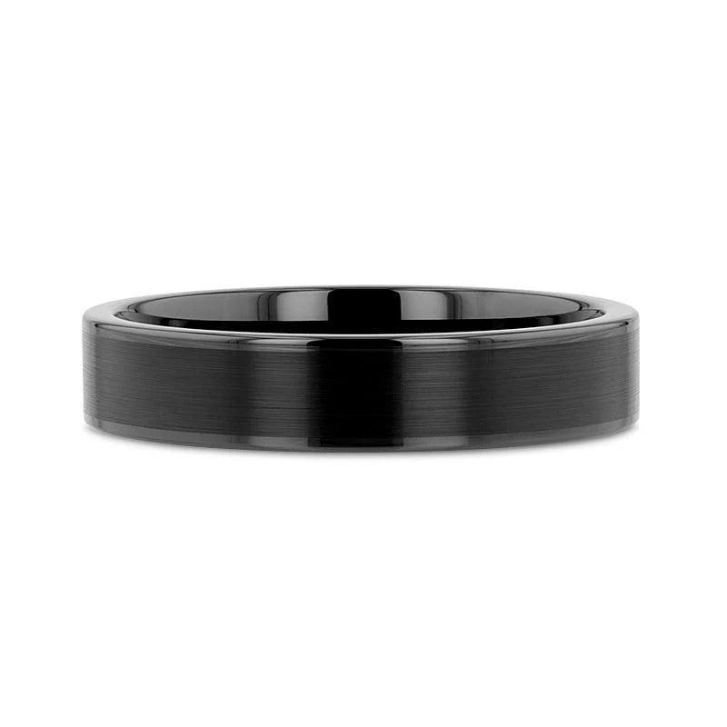 Vulcan Black Tungsten Wedding Band