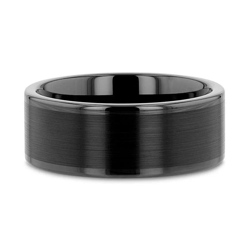 Vulcan Black Tungsten Wedding Band