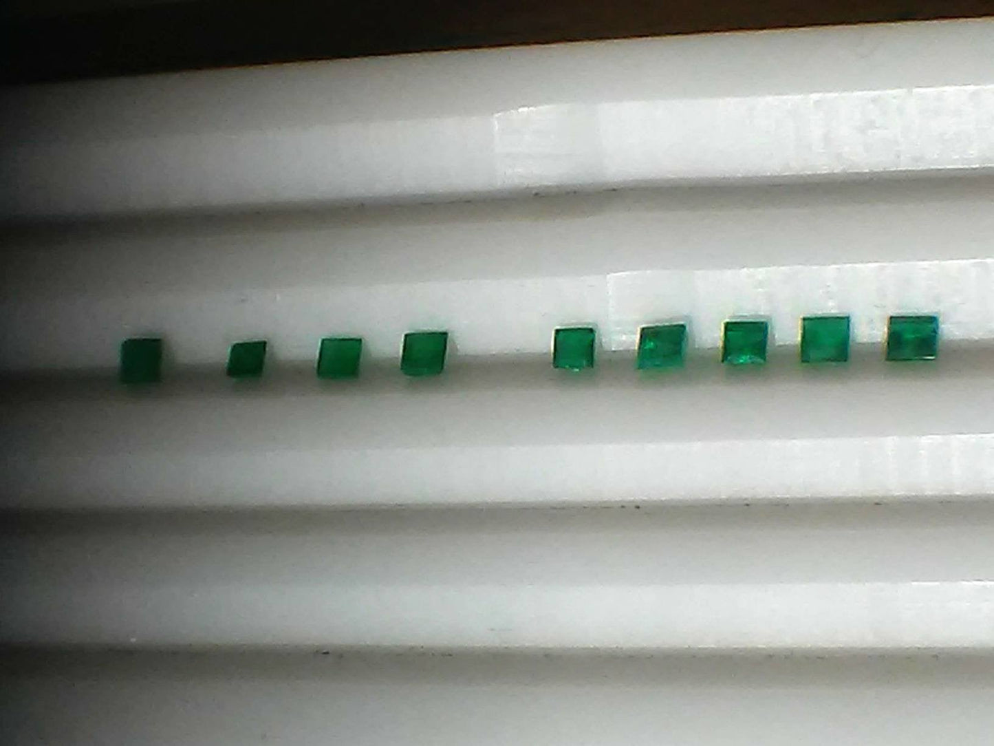 Wholesale Colombian Emeralds Square Cut 9 Stone Lot 0.66cttw 2.2mm - Gems by Gigi