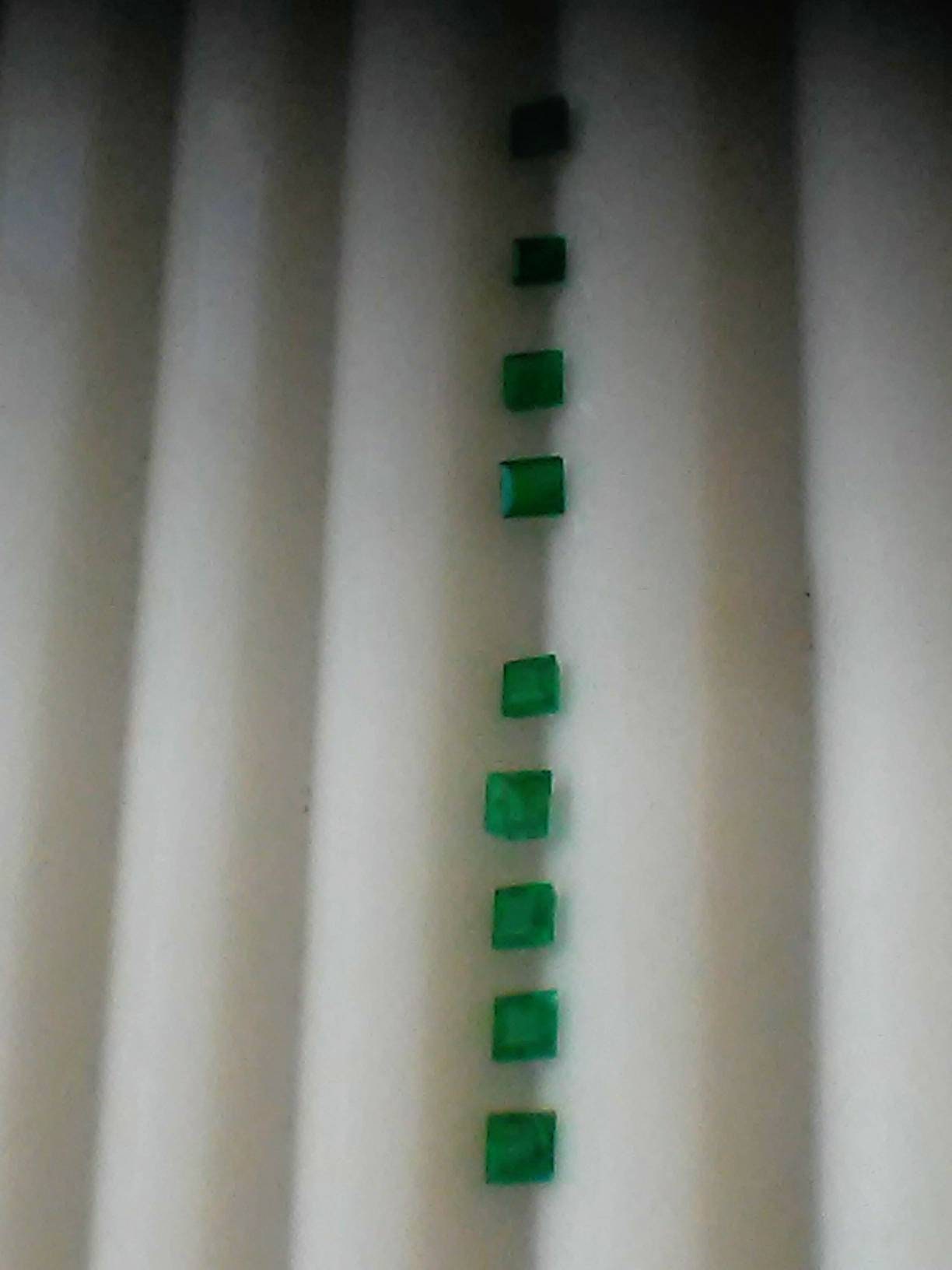 Wholesale Colombian Emeralds Square Cut 9 Stone Lot 0.66cttw 2.2mm - Gems by Gigi