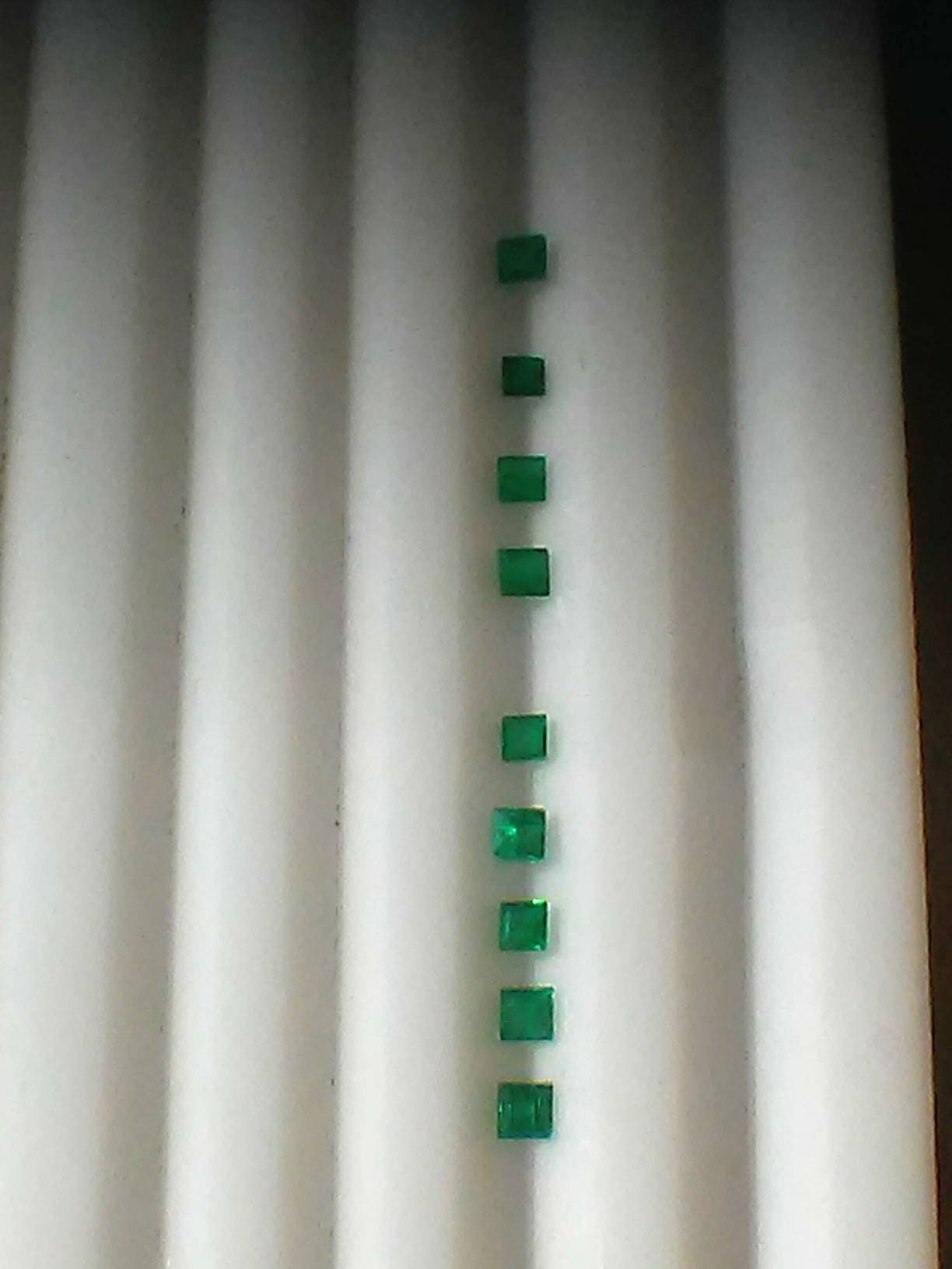 Wholesale Colombian Emeralds Square Cut 9 Stone Lot 0.66cttw 2.2mm - Gems by Gigi
